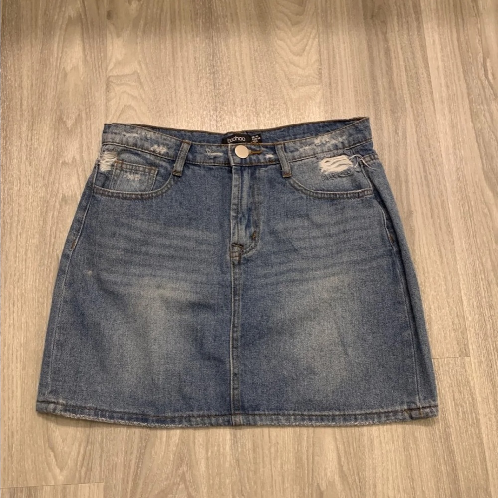 Boohoo denim skirt